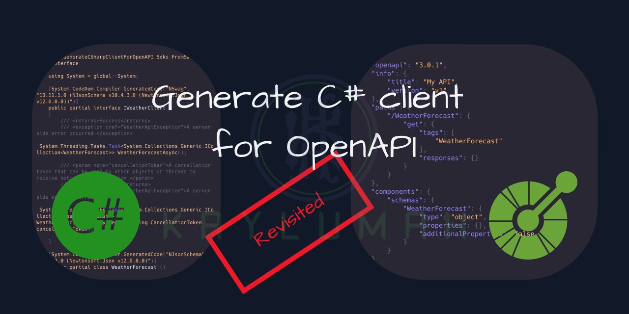 cover for Generate C# client for OpenAPI - Revisited